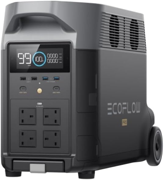 طارية منزلية محمولة دلتا برو من اي اف ايكوفلو، محطة طاقة قابلة للتوسيع، 3.6 كيلو واط في الساعة-25 كيلو واط في الساعة EF ECOFLOW DELTA Pro Portable Home Battery, Expandable Portable Power Station, 3.6kWh-25kWh
